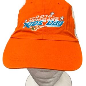 US OPEN 2010 kids day like new commemorative white orange cotton cap
